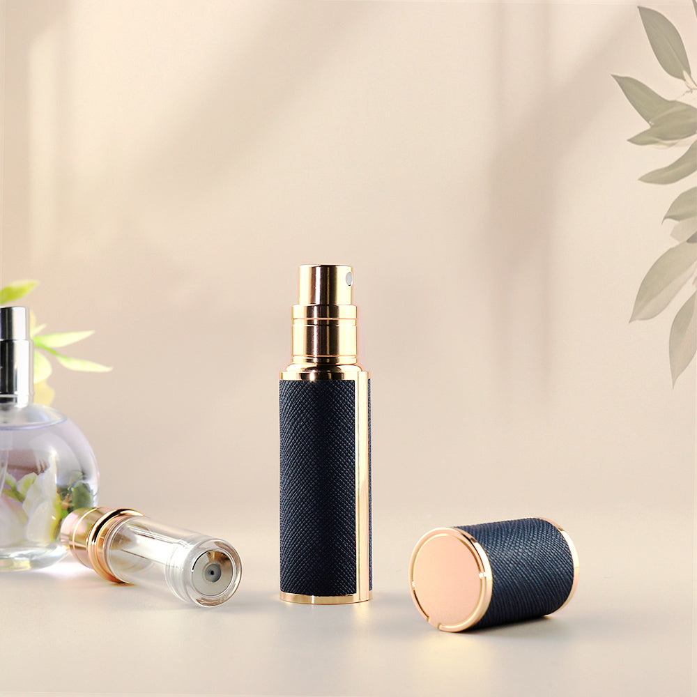 5ml Luxury Refillable Perfume Atomizer - Portable  Leather Case