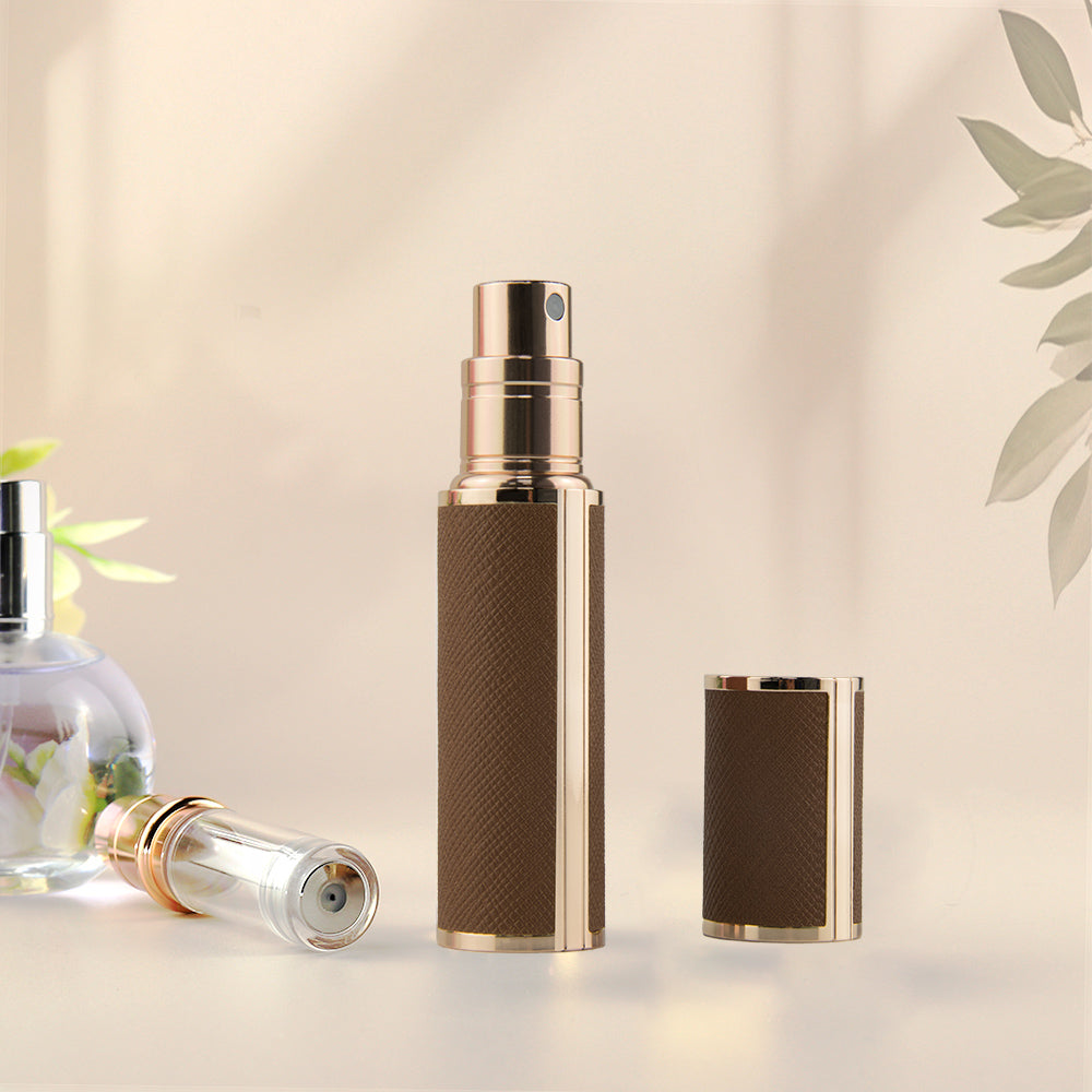 5ml Luxury Refillable Perfume Atomizer - Portable  Leather Case