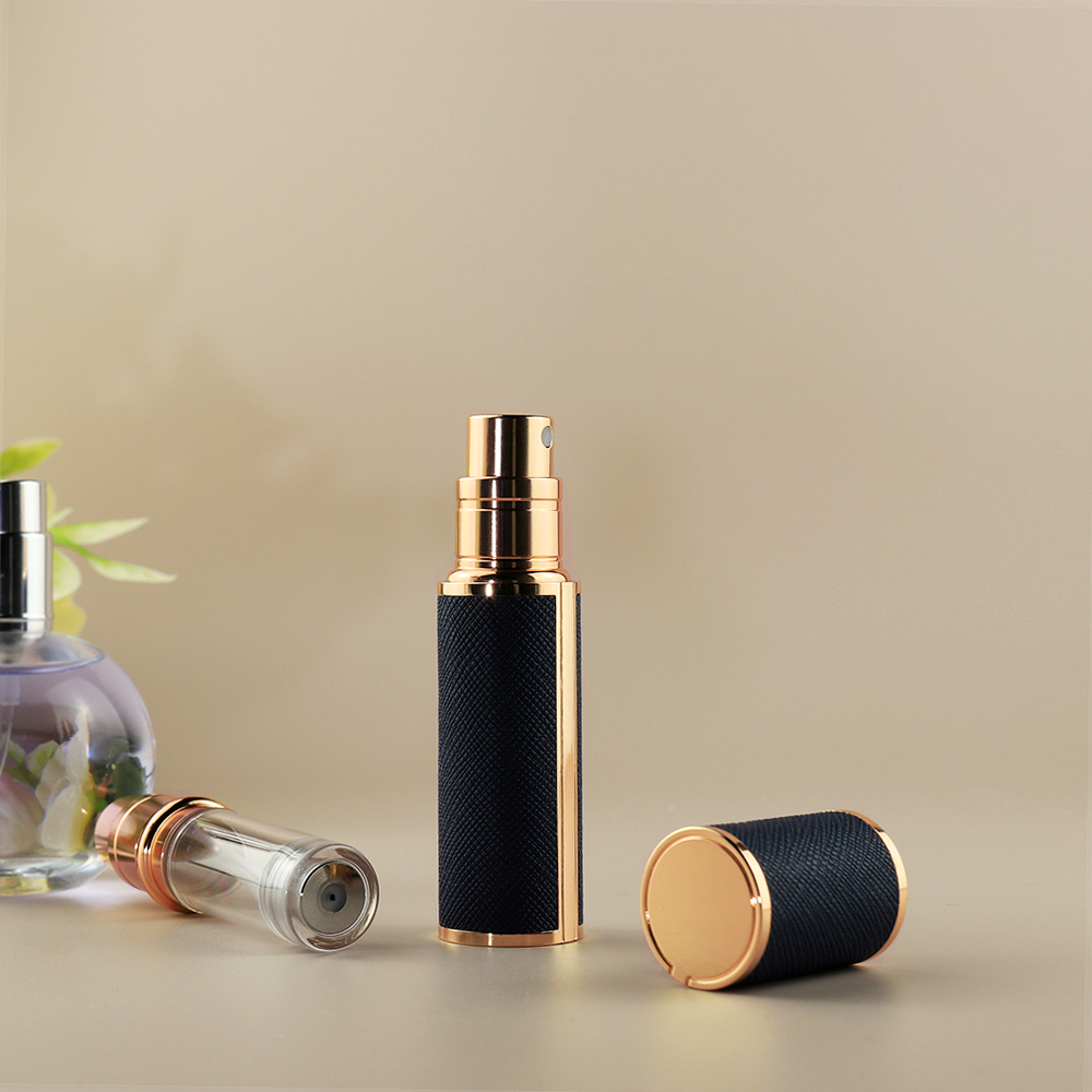 5ml Luxury Refillable Perfume Atomizer - Portable  Leather Case