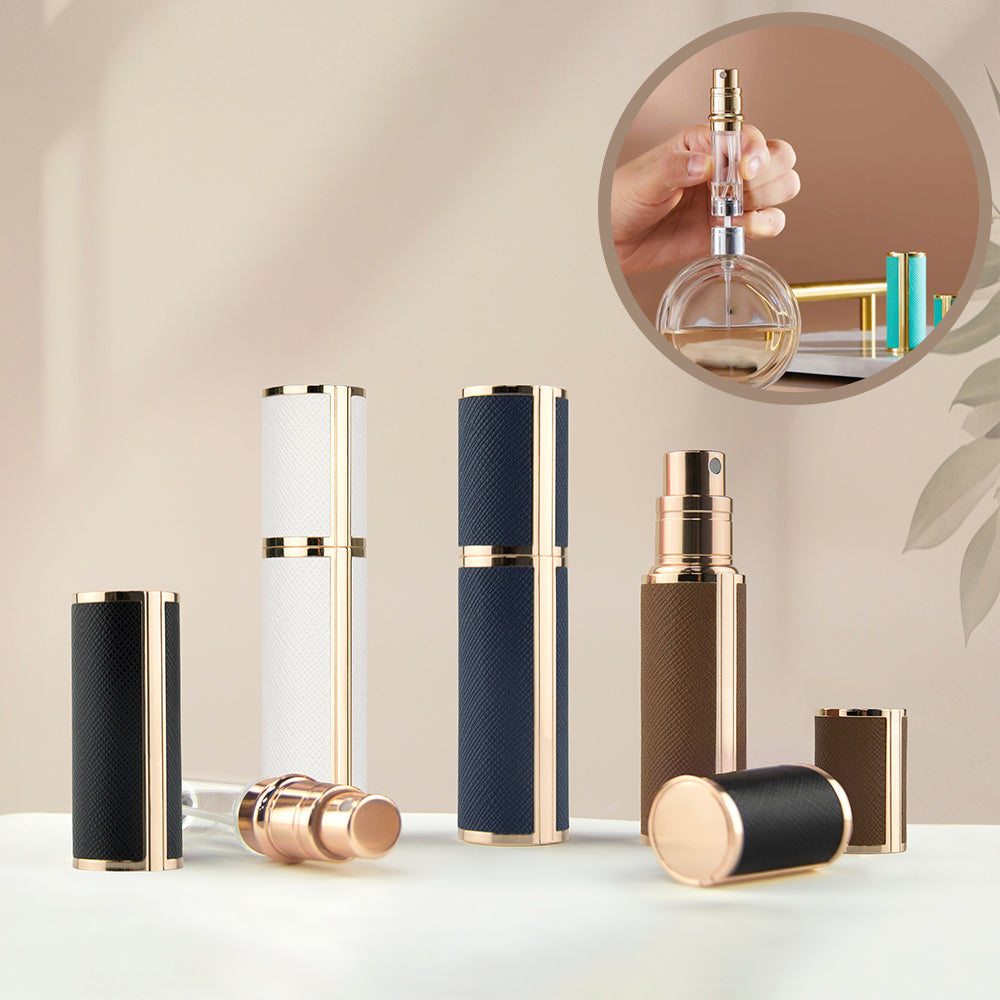 5ml Luxury Refillable Perfume Atomizer - Portable  Leather Case